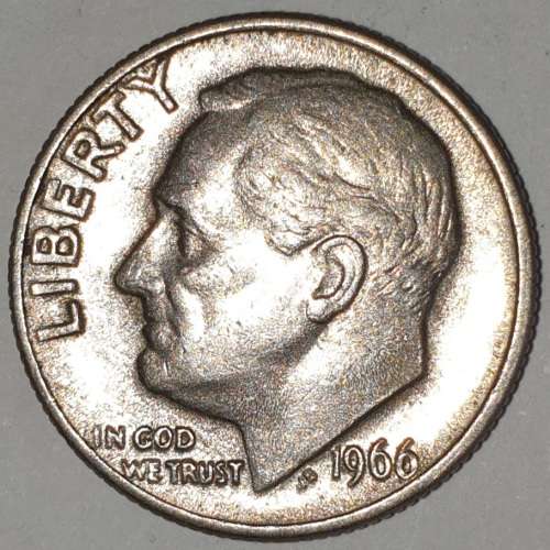1966 - DIME - USA - ROOSEVELT ONE DIME COIN